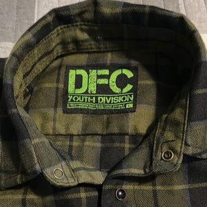 DIXXON Olive and Black Plaid Men's Shirt